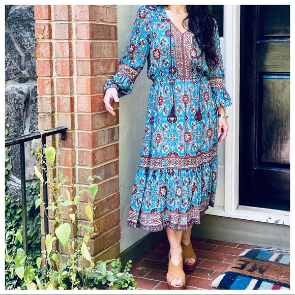 FABULOUS BOHO GYPSY CHIC FLORAL DRESS - Picture 13 of 16